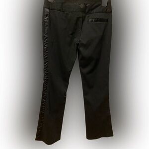 Harley Davidson Black Tuxedo Stripe Women’s Pants, Size 4